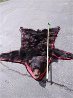 5 ft black bear rug