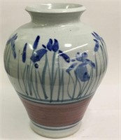 Pottery Floral Design Vase