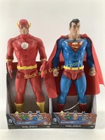 (2) New Superman & The Flash Big Figurines