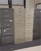 4-drawer file cabinets. 3 legal and 1 letter