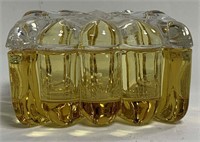 Heisey Glass Jar With Clear Lid