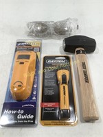 Assortment of New Tools Hammer, Light, & More