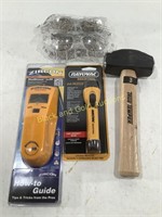 Assortment of New Tools Hammer, Light, & More