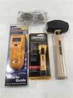 Assortment Of New Tools Hammer, Light, & More