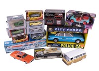 Assorted Model Cars and Trucks in Boxes