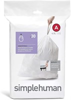 simplehuman Trash Can Liner A, 4.5 Liters 30-Count
