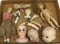 Group Of Bisque Doll Heads, China Heads, Misc.