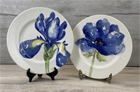 ROYAL STAFFORD POTTERIES PLATES IRIS & POPPY