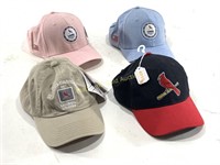 4 Brand New st. Louis Cardinals Ball Caps