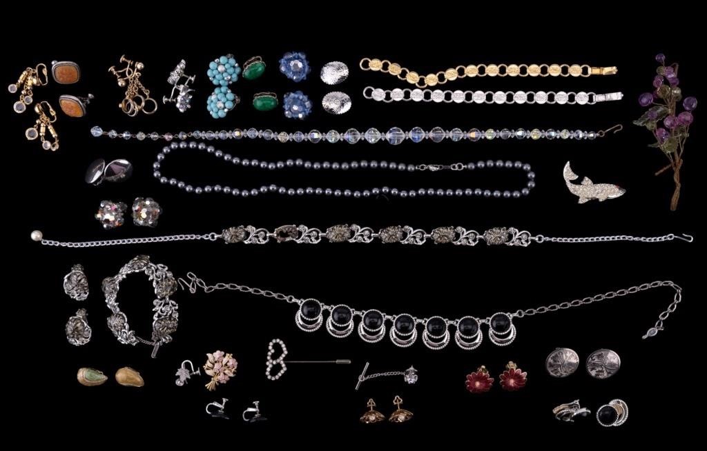 Vintage 12k GF Pearl Earrings & Costume Jewelry