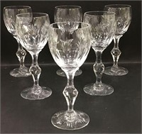Set Of 6 Crystal Wine Glasses