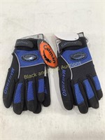 (2) New Caiman MAG2950 Black & Blue Work Gloves