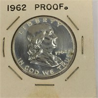 1962 Franklin Silver Half Dollar, Gem Proof