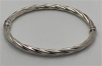 Sterling Silver Hinged Bangle Bracelet