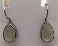 Sterling Silver Moon Stone Earrings