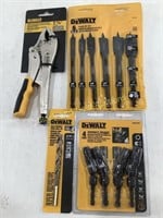 (4) New DeWALT Tools & Drill / Spade Bits