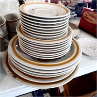 PLATES, CUPS, BOWLS, CRYSTAL WARE
