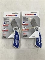 (2) New LENOX Gold Locking Tradesman Utility Knife