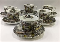 Yorkshire Staffordshire Ironstone Cups & Saucers