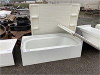 60" LH Skirted Tub with Off Colored Walls