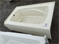 60" LH Bone Skirted Bath Tub