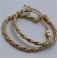 Pair Of 10k Gold Hoop Earrings