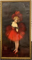 Framed Print Of Woman In Red Dress