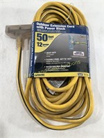 New VOLTEC 50 Foot 12 Gauge Outdoor Extension Cord
