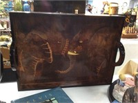 Wooden elephant tray