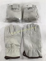 (3) New Pairs of Leather Gloves W/ Thermal Lining