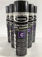 (6) New Cans of Sprayway Penetrating Coil Cleaner
