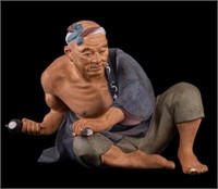 Japanese Urasaki Pottery Doll / Mudman