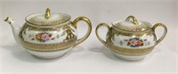 Noritake Porcelain Tea Pot & Sugar Bowl