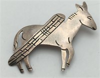 Sterling Silver Donkey Pin