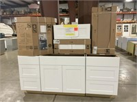 Hampton Bay Satin Shaker White Garage Set