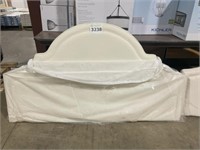 63" White Fabric Headboard