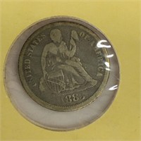 1883 Seated Liberty Silver Dime