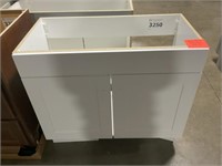 36" white vanity base