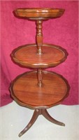 ANTIQUE MAHOGANY 3 TIER DUMBWAITER