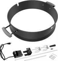 22.5 BBQ Grill Rotisserie Kit: Spit Rod  Motor