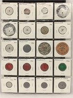 Group Of 20 Different Early 1900s Tax Tokens