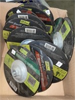 Mix Lot of 7" Threaded Metal Cut-Off Wheels