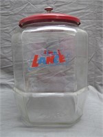 Vintage Large Glass Lance Jar