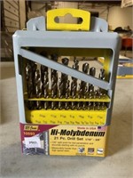 Hi-Molybdenum 21Pc. Drill Set 1/16" - 3/8"