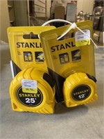 12' and 25' Stanley Measuring Tape x 2Pcs