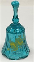 Fenton Signed Hand Painted Glass Bell