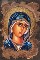 "Blessed Virgin Mary"8x5Collectible Icon-Antanenka