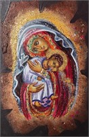 "Virgin Mary And Jesus" 8"x5,5" Collectible Icon