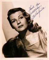 Rita Hayworth signed portrait photo