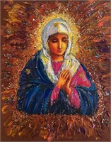 "Prayer Of Virgin Mary" 7"x5,5" Collectible Icon